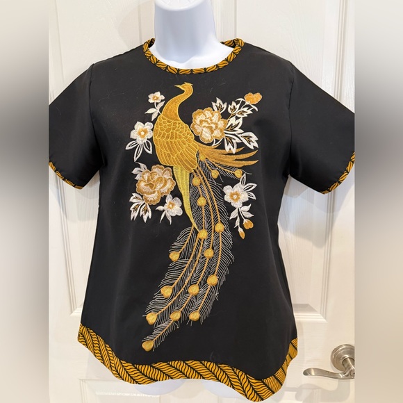 BT Batik Trusmi Tops - Peacock Embroidered Top by BT Batik Trusmi. Small